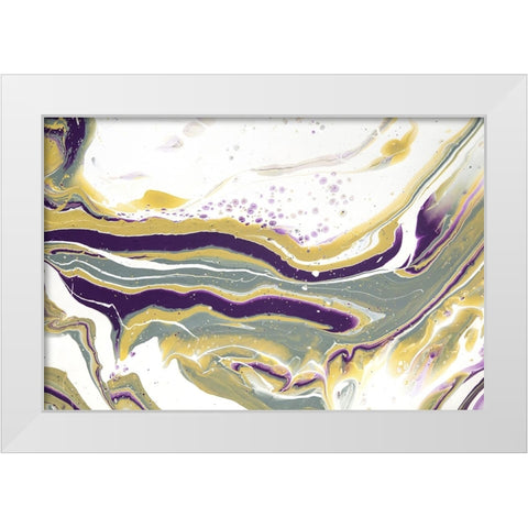 Acrylic Painting Olive Gardens 7 White Modern Wood Framed Art Print by Jenny Rainbow Fine Art