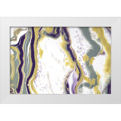 Acrylic Painting Olive Gardens 8 White Modern Wood Framed Art Print by Jenny Rainbow Fine Art