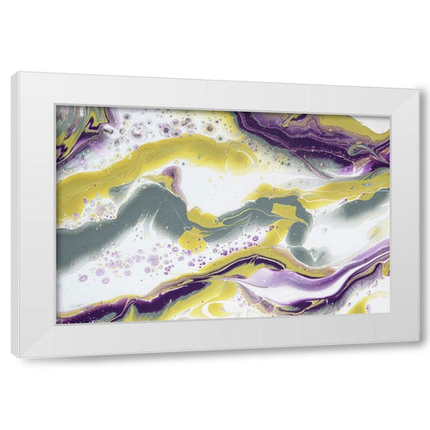 Acrylic Painting Olive Gardens 9 White Modern Wood Framed Art Print by Jenny Rainbow Fine Art