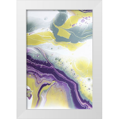 Acrylic Painting Olive Gardens 10 White Modern Wood Framed Art Print by Jenny Rainbow Fine Art