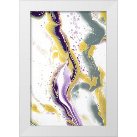 Acrylic Painting Olive Gardens 12 White Modern Wood Framed Art Print by Jenny Rainbow Fine Art