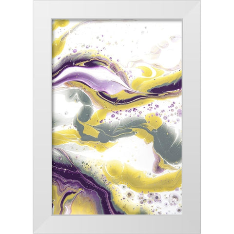 Acrylic Painting Olive Gardens 13 White Modern Wood Framed Art Print by Jenny Rainbow Fine Art