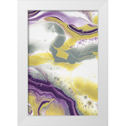 Acrylic Painting Olive Gardens 14 White Modern Wood Framed Art Print by Jenny Rainbow Fine Art