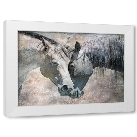Horse Love Rustic White Modern Wood Framed Art Print by Schell, Jennie Marie