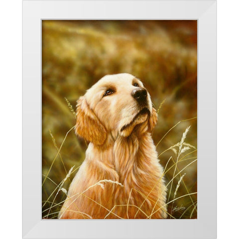 Js69-B White Modern Wood Framed Art Print by Silver, John