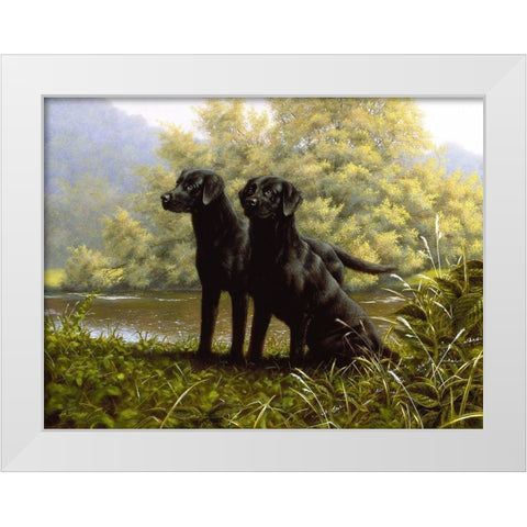 Js19-D White Modern Wood Framed Art Print by Silver, John