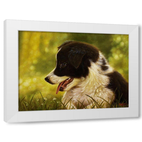 1 White Modern Wood Framed Art Print by Silver, John