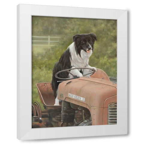 121 White Modern Wood Framed Art Print by Silver, John