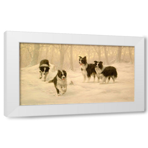 Tset White Modern Wood Framed Art Print by Silver, John