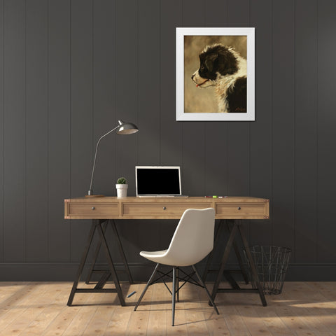 007b White Modern Wood Framed Art Print by Silver, John