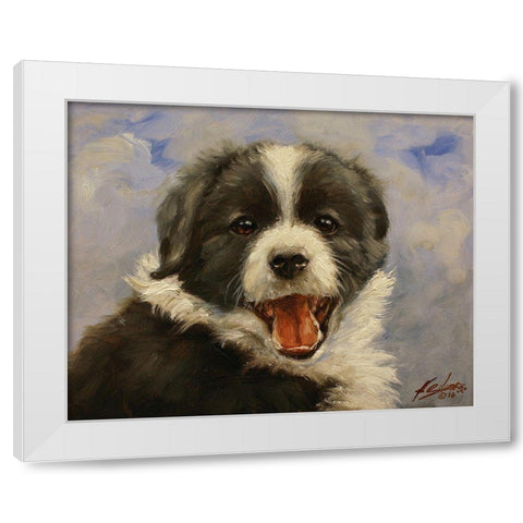 008b White Modern Wood Framed Art Print by Silver, John