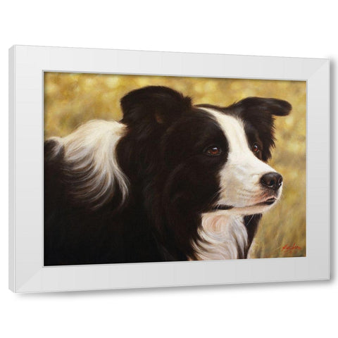011c White Modern Wood Framed Art Print by Silver, John