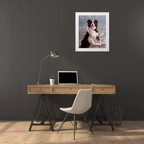 025c White Modern Wood Framed Art Print by Silver, John