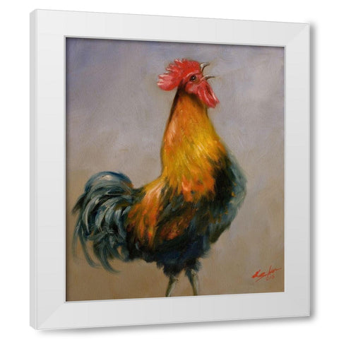 C001 White Modern Wood Framed Art Print by Silver, John