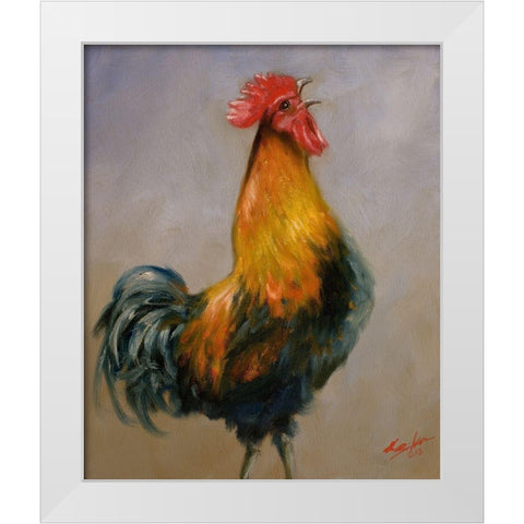 C001 White Modern Wood Framed Art Print by Silver, John