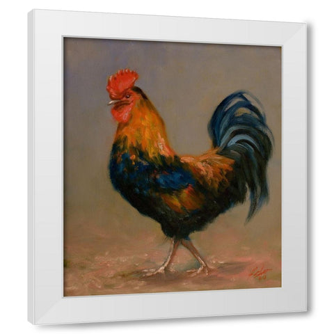 C002 White Modern Wood Framed Art Print by Silver, John