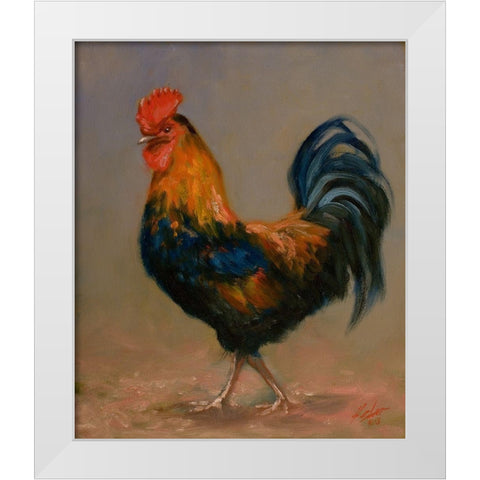 C002 White Modern Wood Framed Art Print by Silver, John