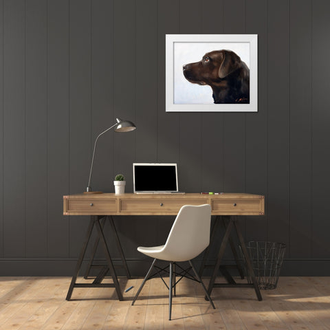 29 White Modern Wood Framed Art Print by Silver, John