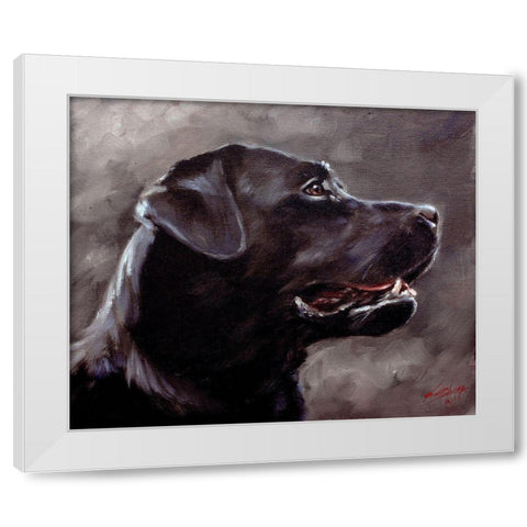37 White Modern Wood Framed Art Print by Silver, John