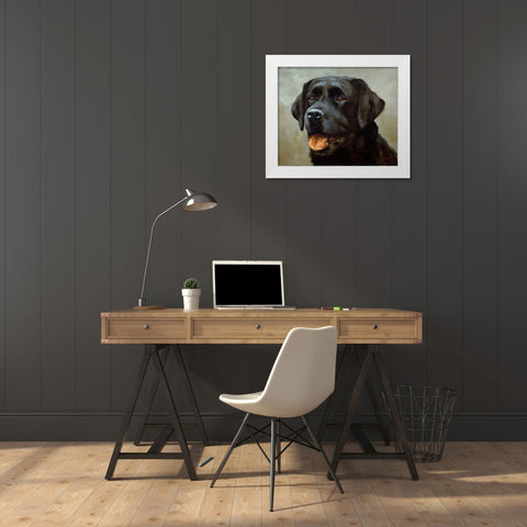 39 White Modern Wood Framed Art Print by Silver, John