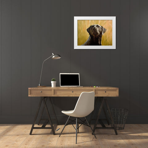 057b White Modern Wood Framed Art Print by Silver, John