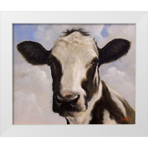 C012 White Modern Wood Framed Art Print by Silver, John
