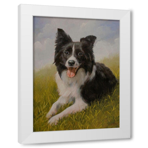 D060 White Modern Wood Framed Art Print by Silver, John