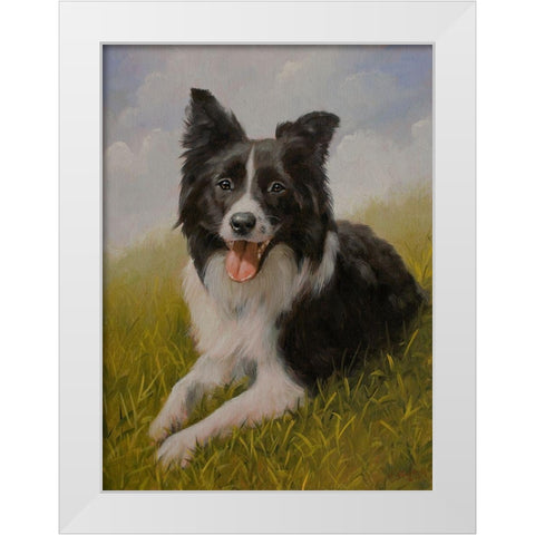 D060 White Modern Wood Framed Art Print by Silver, John