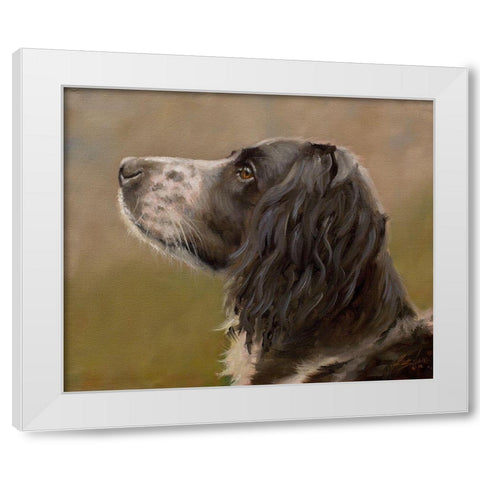 D061 White Modern Wood Framed Art Print by Silver, John