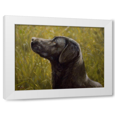 D066 White Modern Wood Framed Art Print by Silver, John