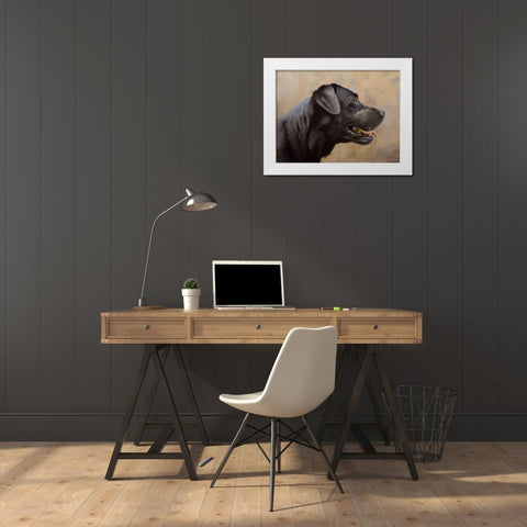 D068 White Modern Wood Framed Art Print by Silver, John