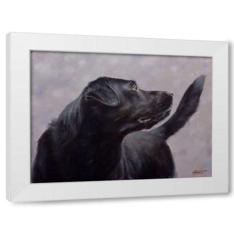 D070 White Modern Wood Framed Art Print by Silver, John