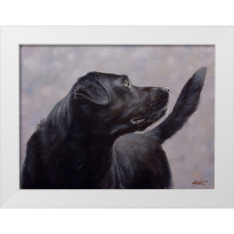 D070 White Modern Wood Framed Art Print by Silver, John