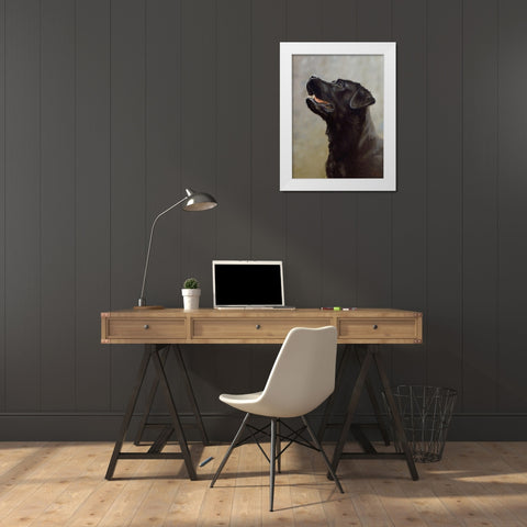 D072b White Modern Wood Framed Art Print by Silver, John