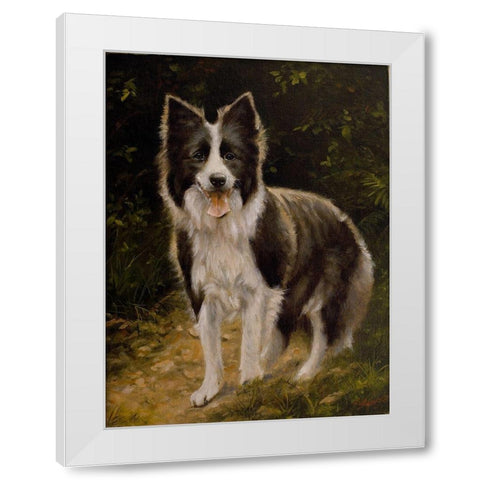 D073 White Modern Wood Framed Art Print by Silver, John