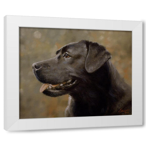 D074 White Modern Wood Framed Art Print by Silver, John
