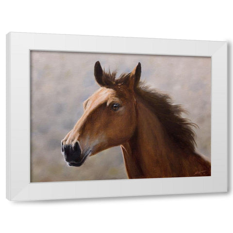 H010 White Modern Wood Framed Art Print by Silver, John