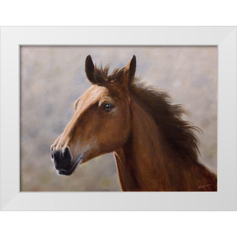 H010 White Modern Wood Framed Art Print by Silver, John