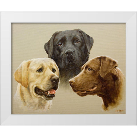 136 White Modern Wood Framed Art Print by Silver, John