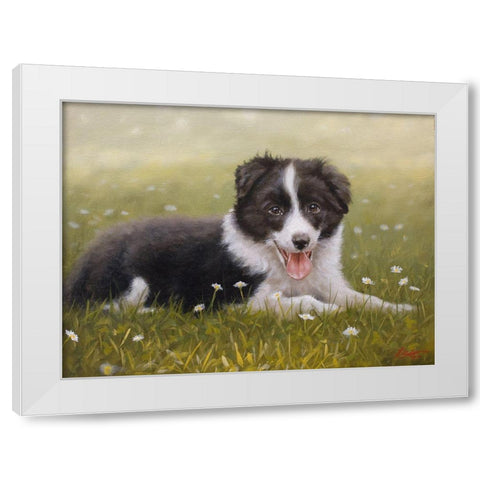 152 White Modern Wood Framed Art Print by Silver, John