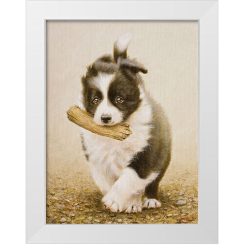 222 White Modern Wood Framed Art Print by Silver, John