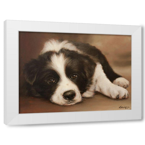 313 White Modern Wood Framed Art Print by Silver, John