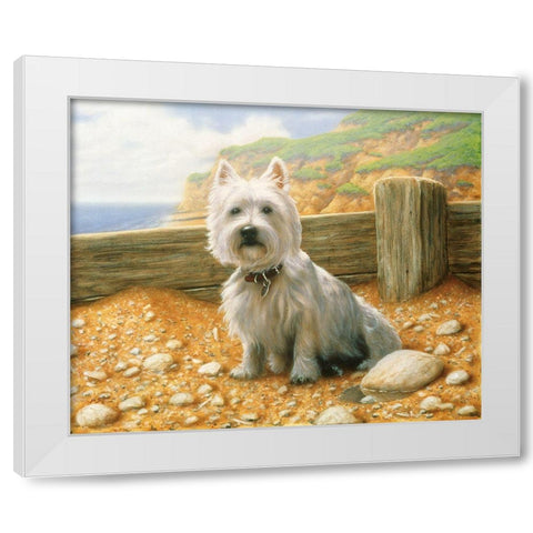 Js136-B White Modern Wood Framed Art Print by Silver, John