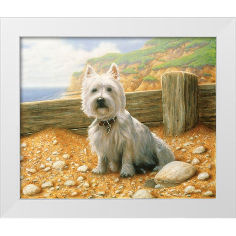 Js136-B White Modern Wood Framed Art Print by Silver, John