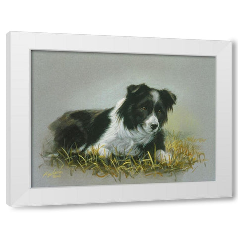 Js128-A White Modern Wood Framed Art Print by Silver, John