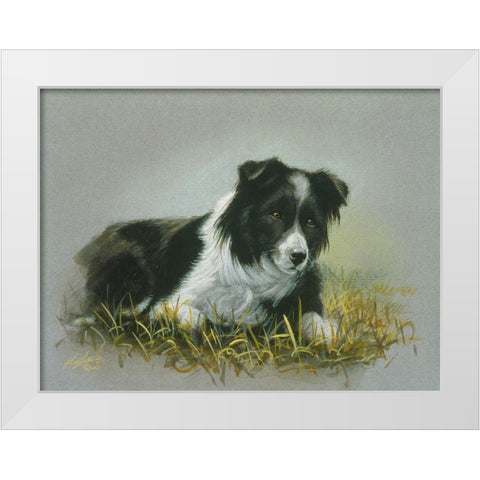 Js128-A White Modern Wood Framed Art Print by Silver, John
