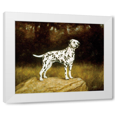 Js118-A White Modern Wood Framed Art Print by Silver, John