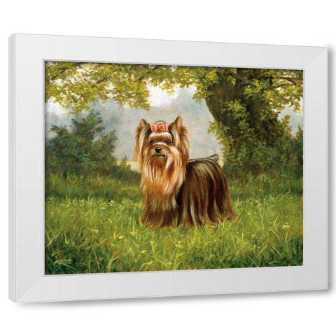 Js117-A White Modern Wood Framed Art Print by Silver, John