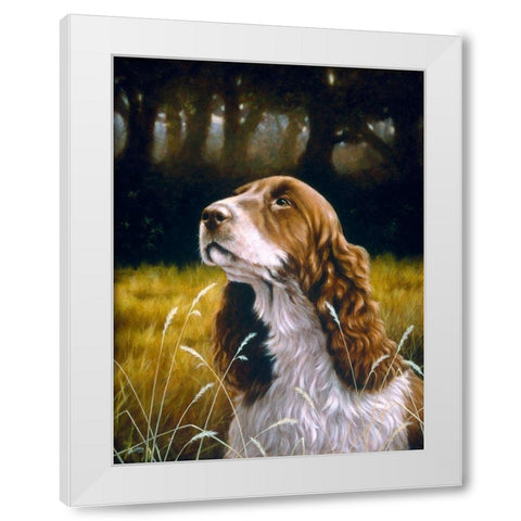 Js114-B White Modern Wood Framed Art Print by Silver, John