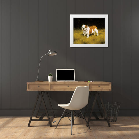 Js113-C White Modern Wood Framed Art Print by Silver, John